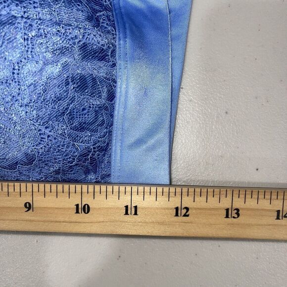 INC SZ LARGE Blue Bralette Lace Cami Wireless Baby Doll Flutter Sleeve NEW $33 - Picture 9 of 9